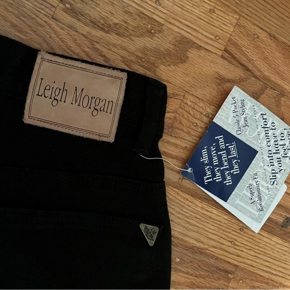 NWT Vintage Leigh Morgan Black Jeans- Size 12/ Large - Picture 8 of 10